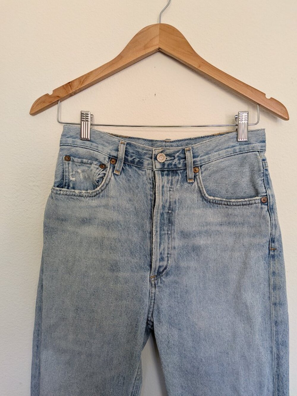 Agolde Riley High Rise Straight Crop Size 27 - Picture 2 of 14
